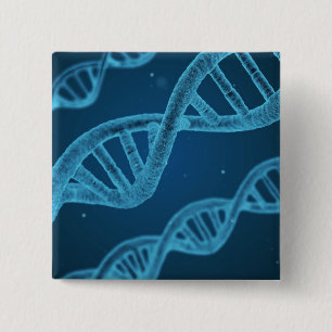 DNA Double Helix 15 Cm Square Badge