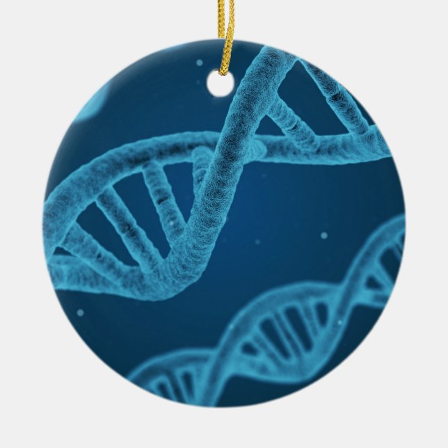 DNA Double Helix Ceramic Ornament (Front)