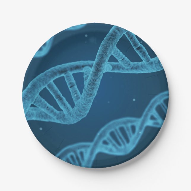 DNA Double Helix Paper Plate (Front)