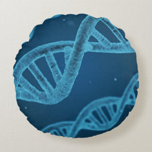 DNA Double Helix Round Cushion