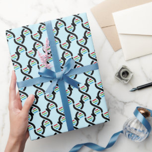 DNA Double Helix Science Design Wrapping Paper