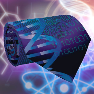 DNA Fingerprint Medical Science Tie