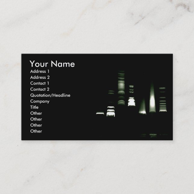 DNA Gel Electrophoresis Business Card (improved) (Front)