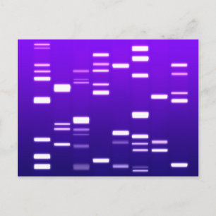 DNA Genetic Code Purple Postcard
