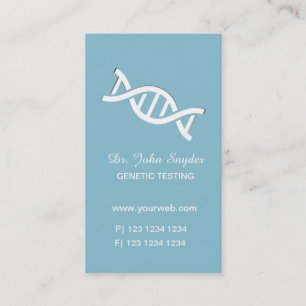 DNA Genetic Science Blue Doctors Medical Appointment Card