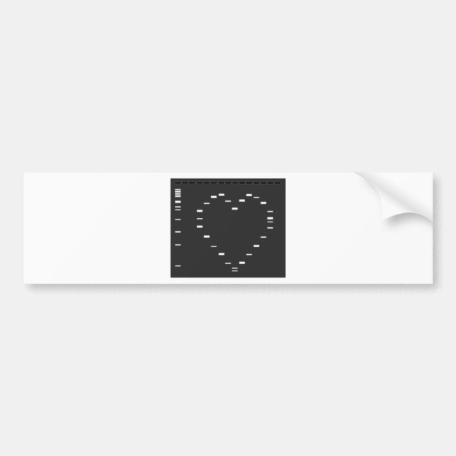 DNA heart on agarose gel Bumper Sticker (Front)