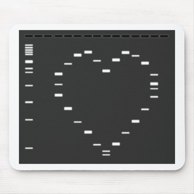 DNA heart on agarose gel Mouse Pad (Front)