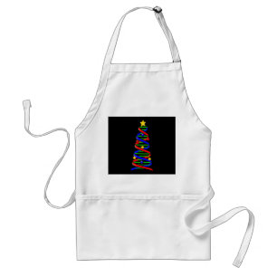 DNA Helix Christmas Tree Life Science Biology Standard Apron