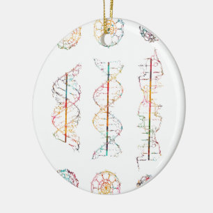 DNA helix conformation Ceramic Ornament
