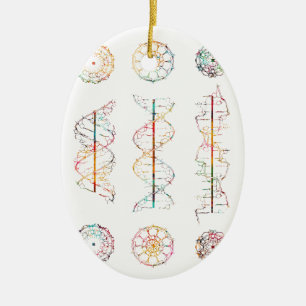 DNA helix conformation Ceramic Ornament