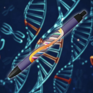 DNA Helix Cool Modern Science Black Ink Pen