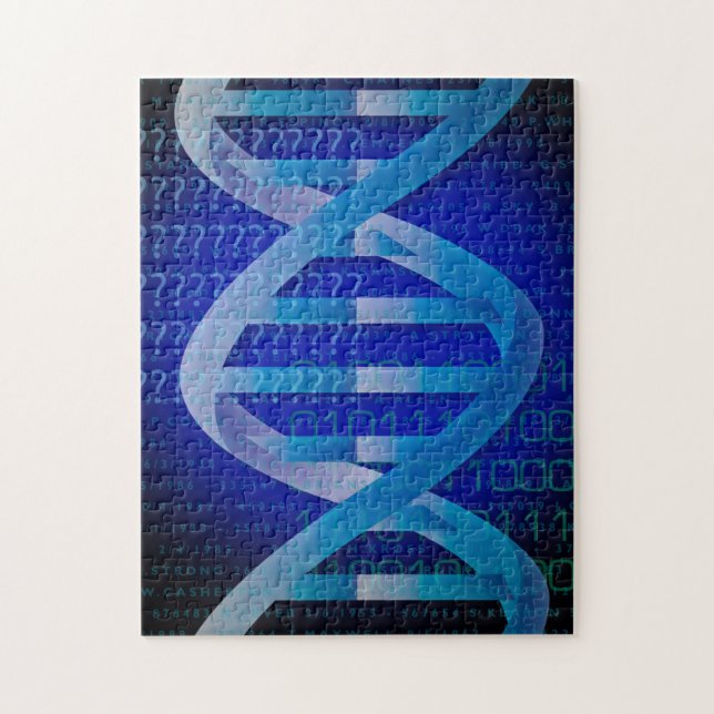 DNA ID Blue Medical Science Jigsaw Puzzle (Vertical)