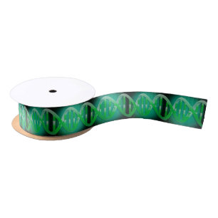 DNA ID Green Medical Science Satin Ribbon