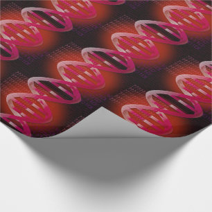 DNA ID Red Science Wrapping Paper