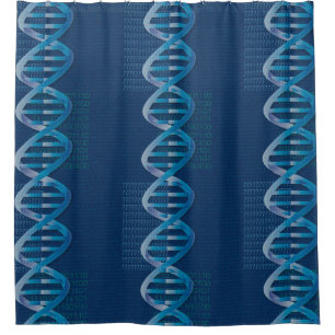 DNA ID Science Blue Shower Curtain