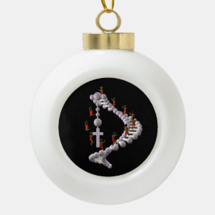DNA: Life Cycle Ceramic Ball Christmas Ornament