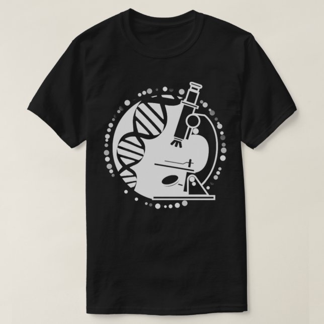 DNA Microscope Laboratory Adult Unise Tee Pullover (Design Front)