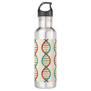 ​​DNA Mid Century Modern STEM Biology Stripe cream 710 Ml Water Bottle