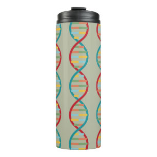​​DNA Mid Century Modern STEM Biology Stripe green Thermal Tumbler