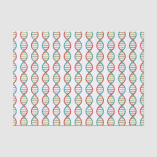 DNA Mid Century Modern STEM Biology Stripe white Tissue Paper