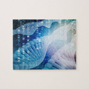 DNA Molecule Helix Science Abstract Background Art Jigsaw Puzzle