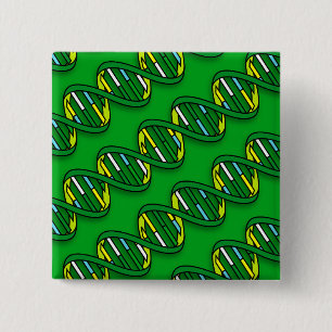 DNA pattern 15 Cm Square Badge
