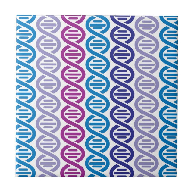DNA Pattern Ceramic Tile (Front)