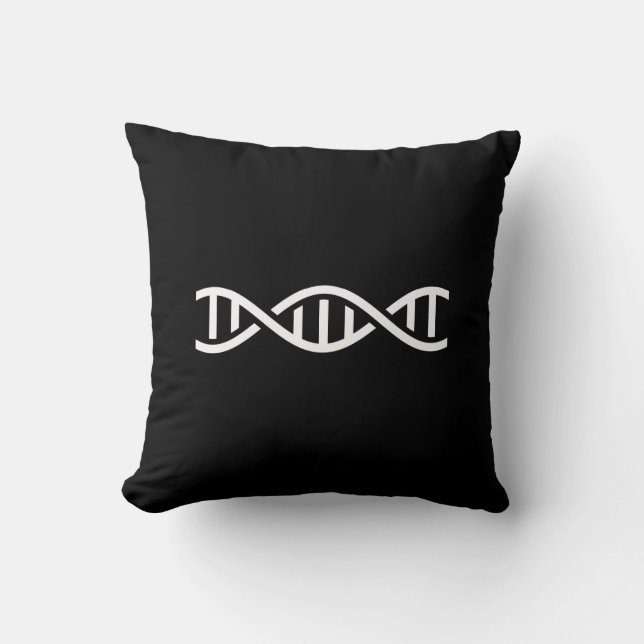 DNA Pictogram Throw Pillow (Front)