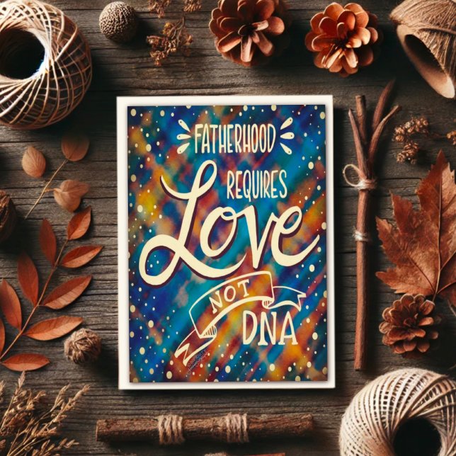 DNA Quote Father’s Day Modern Stepdad Card (Creator Uploaded)