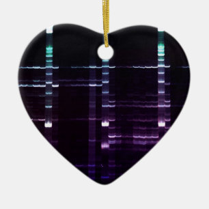 DNA Sequencing Gel 2 Ceramic Ornament