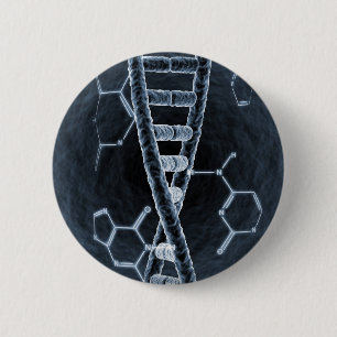 DNA strand 6 Cm Round Badge