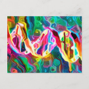 DNA Strand Artwork Postcard
