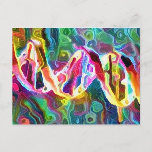 DNA Strand Artwork Postcard (Front)
