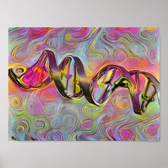 DNA Strand Artwork Poster (Front)