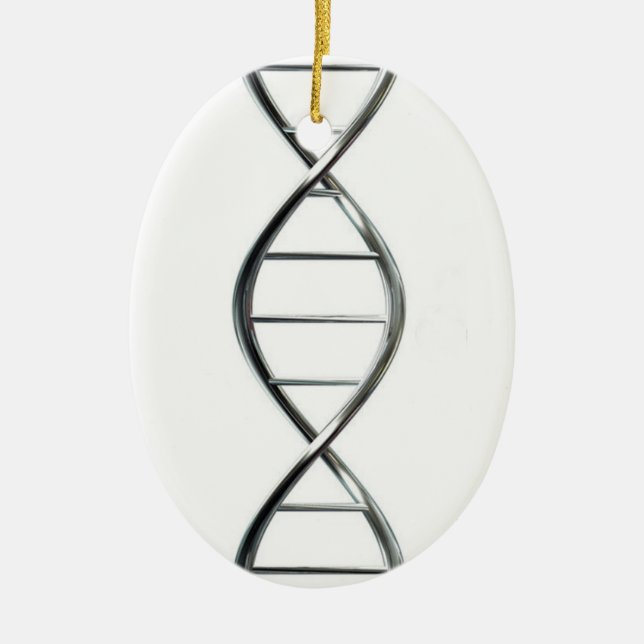 DNA Strand Oval Christmas Ornament (Front)