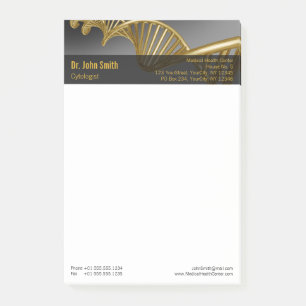 DNA Strand Professional Medical Gold Luxury Post-it Notes