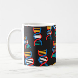 dna strands pattern coffee mug