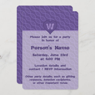 DNA Stripes Party Invitation