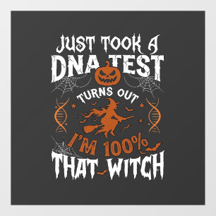 Dna Test Witch Halloween Pumpkin Spider Web