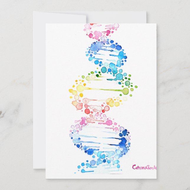 DNA, the spyral of life  Invitation (Front)