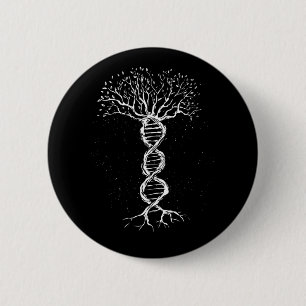 DNA Tree 6 Cm Round Badge