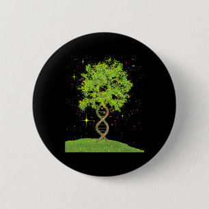 Dna Tree - Biologist Biology Student Science Earth 6 Cm Round Badge