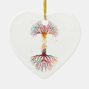 DNA Tree Ceramic Ornament