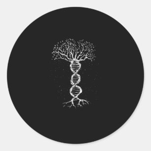 DNA Tree Classic Round Sticker
