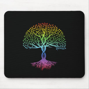 DNA Tree Colourful Meditation Yoga Zen Asana Gift Mouse Pad