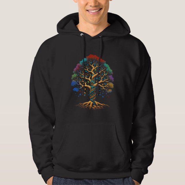 DNA Tree of Life for Men, Women and Kids Science G Hoodie (Front)