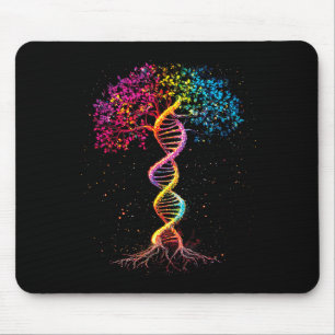 Dna tree of life genetics biology outer space mouse pad