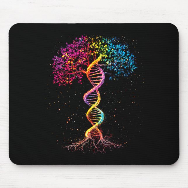 Dna tree of life genetics biology outer space mouse pad (Front)