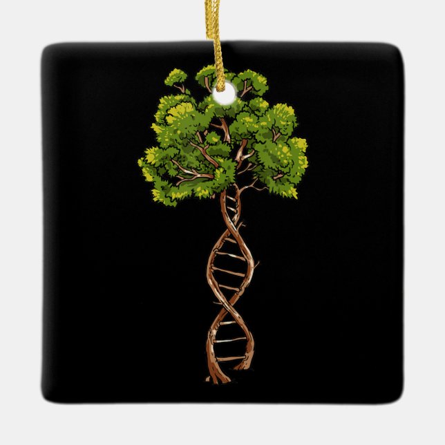 Dna Tree Of Life Science Genetics Biology Environm Ceramic Ornament (Front)