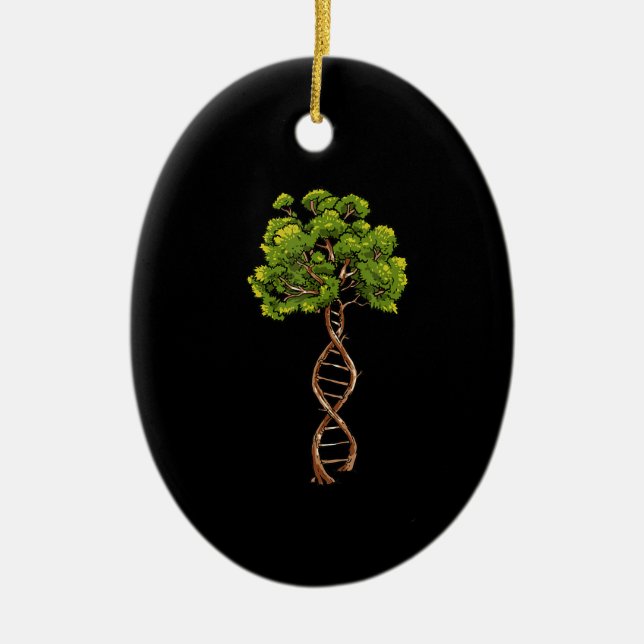 Dna Tree Of Life Science Genetics Biology Environm Ceramic Ornament (Front)